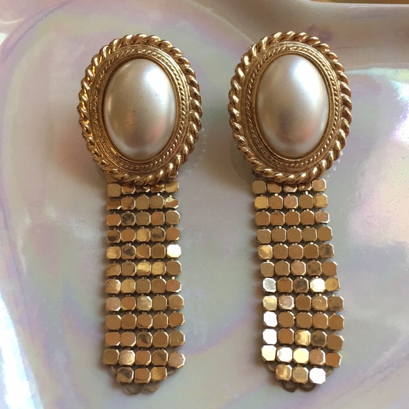 Vintage Whiting and Davis Earrings - Picture 1 of 4